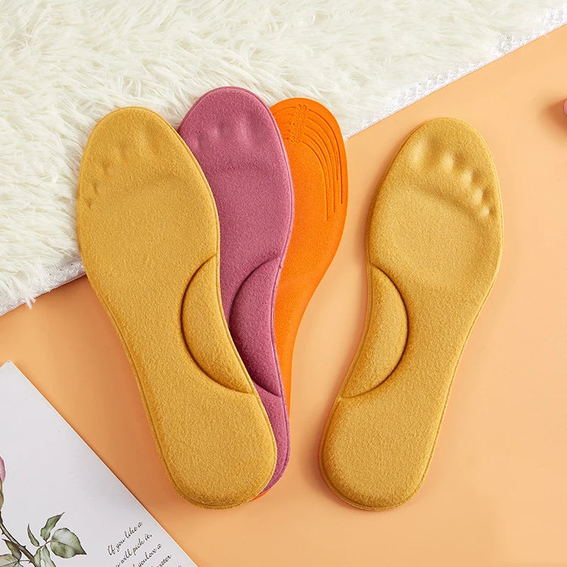 Feet Warm Memory Foam Arch Support Insoles for Women Winter Self Heated Thermal Insoles for Sports Shoes Self-heating Shoe Pads
