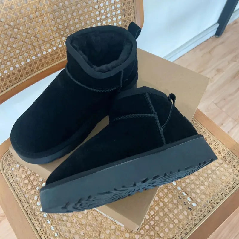 2026Winter New Women Snow Boots Fashion Casual Ankle Boot Plush Warm Cotton Shoes Non Slip Platform Boots for Women Winter Boots