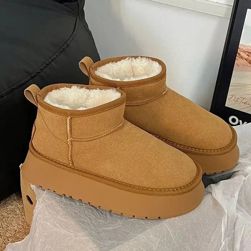 2026Winter New Women Snow Boots Fashion Casual Ankle Boot Plush Warm Cotton Shoes Non Slip Platform Boots for Women Winter Boots