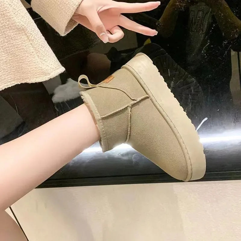 2026Winter New Women Snow Boots Fashion Casual Ankle Boot Plush Warm Cotton Shoes Non Slip Platform Boots for Women Winter Boots