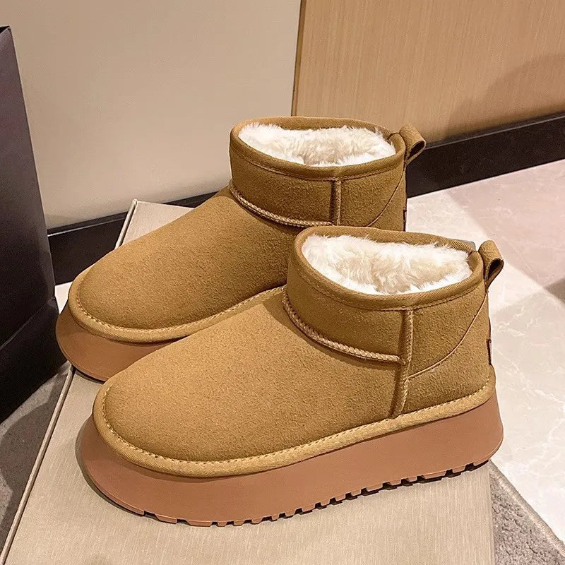 2026Winter New Women Snow Boots Fashion Casual Ankle Boot Plush Warm Cotton Shoes Non Slip Platform Boots for Women Winter Boots