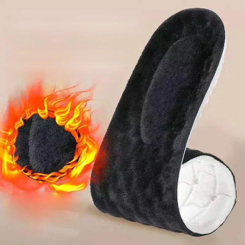 2pcs Self Heated Thermal Insoles for Feet Winter Warm Wool Thermal Memory Foam for Men Women Sports Shoes Self-heating Shoe Pads