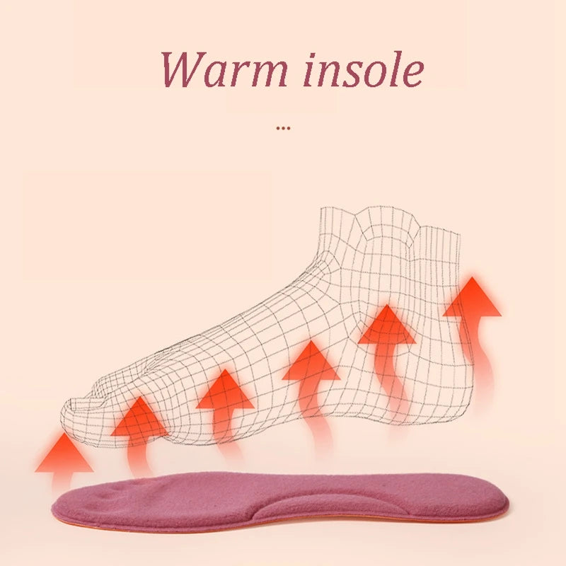Feet Warm Memory Foam Arch Support Insoles for Women Winter Self Heated Thermal Insoles for Sports Shoes Self-heating Shoe Pads