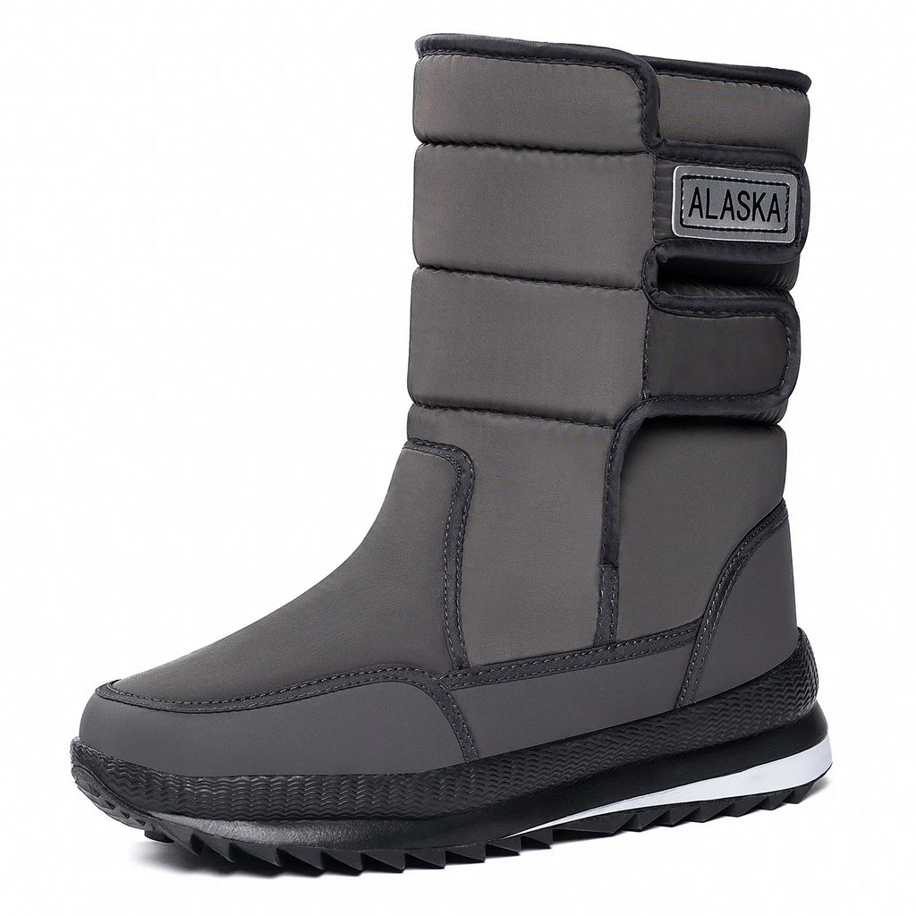 Winter Boots for Men Women Fashion Mid-calf Cotton Shoes Outdoor Non-slip Platform Boots Thickened Plush Warm Snow Boots for Men