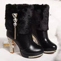 Winter Boot Women Shoe Winter New Ankle Boots Waterproof Platform Women Boots Fashion Rhinestone High Heelsсапоги