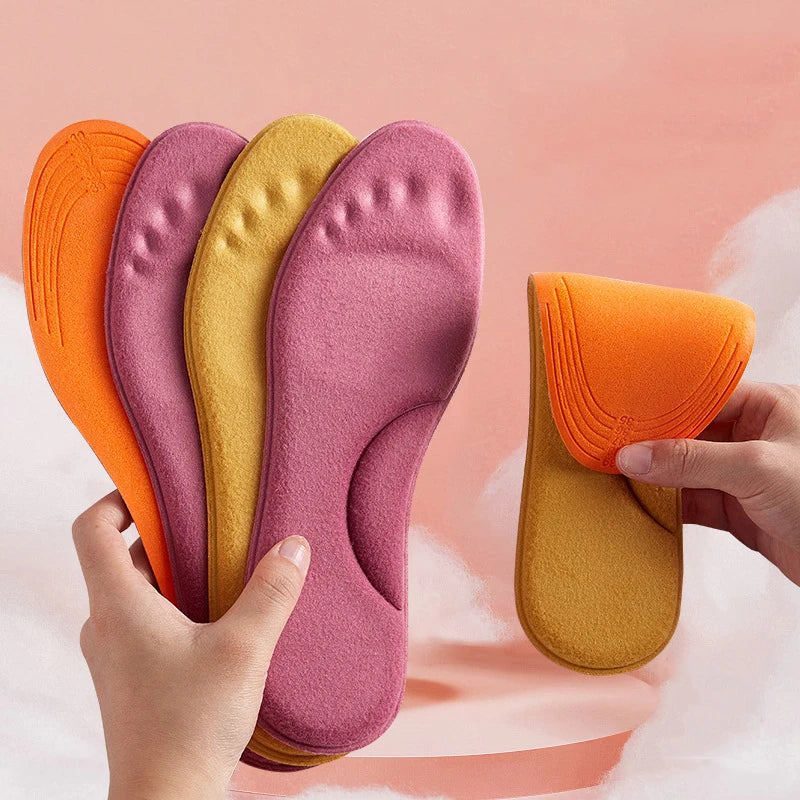 Feet Warm Memory Foam Arch Support Insoles for Women Winter Self Heated Thermal Insoles for Sports Shoes Self-heating Shoe Pads