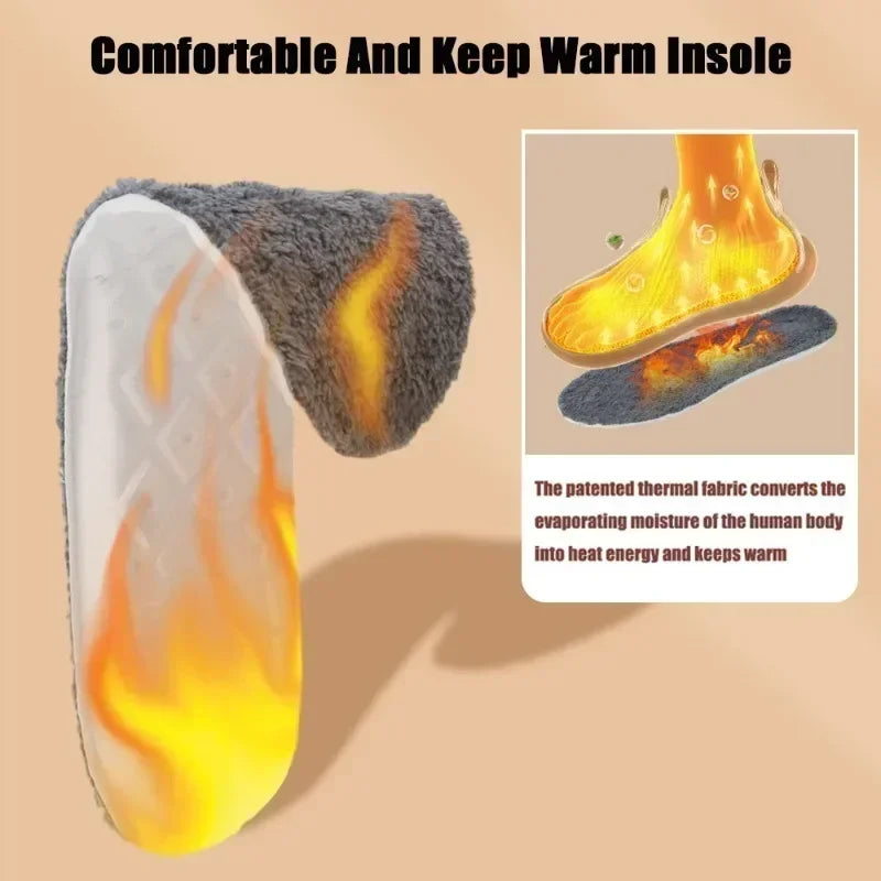 2pcs Self Heated Thermal Insoles for Feet Winter Warm Wool Thermal Memory Foam for Men Women Sports Shoes Self-heating Shoe Pads