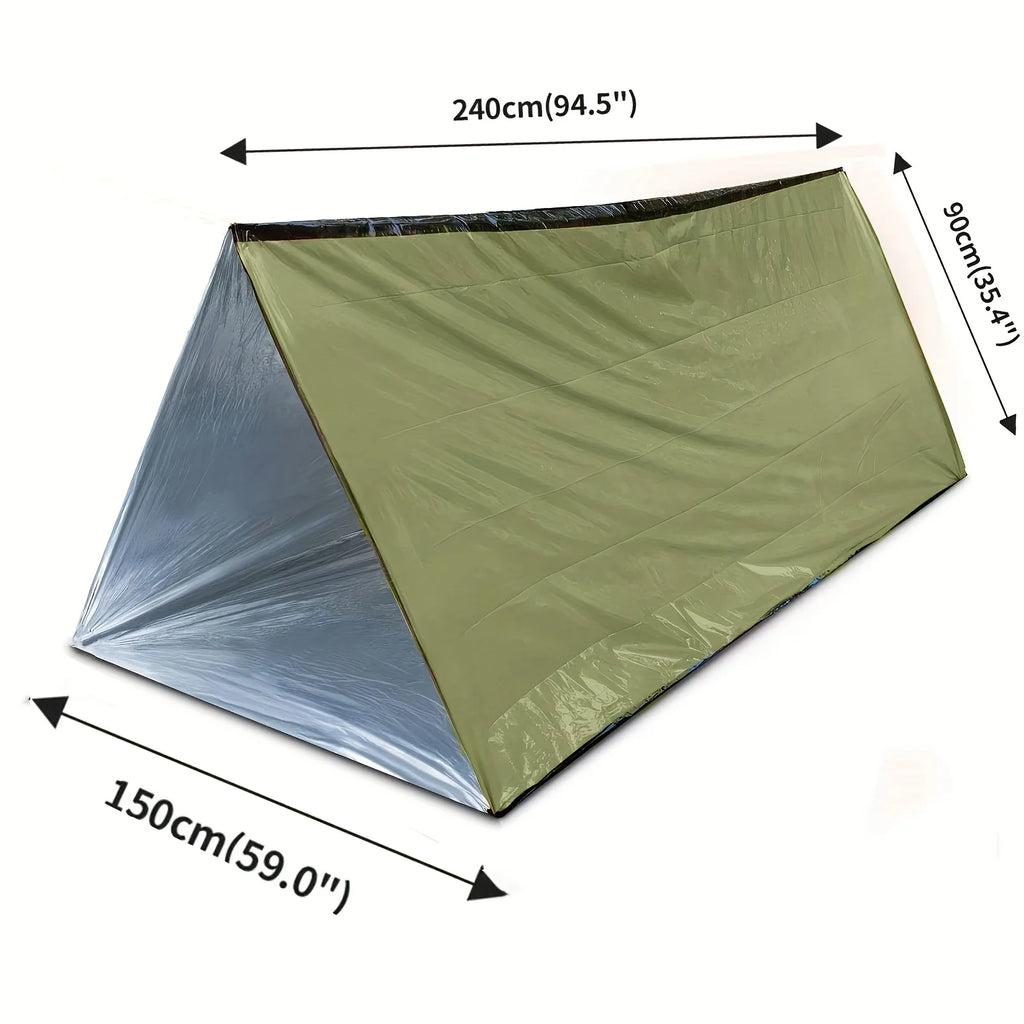 2 Person Emergency Tent  Camping Travel  Family Campaign House Tourist Tents Cool Gear Equipment Coat