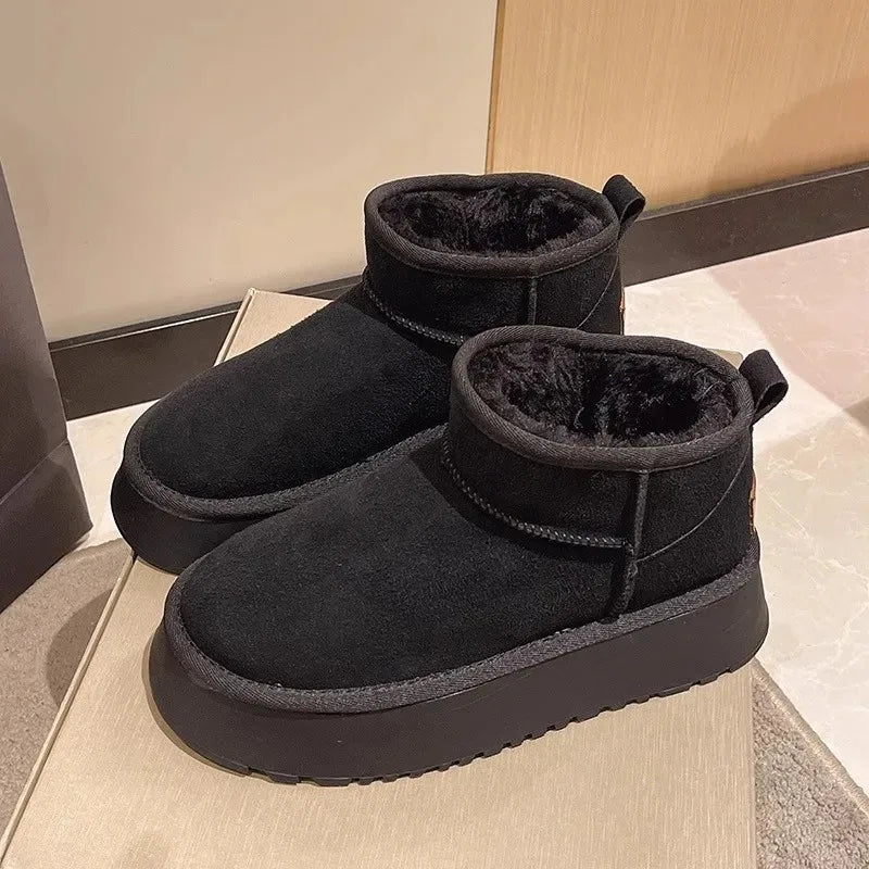 2026Winter New Women Snow Boots Fashion Casual Ankle Boot Plush Warm Cotton Shoes Non Slip Platform Boots for Women Winter Boots